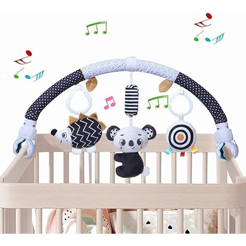Pau1Hami1ton Baby Stroller Arch Toys, Car Seat Toys,Bouncer Toy Bar/Mobile for Bassinet,Adjustable Baby Hanging Toys Fit for Crib Bed,Stroller,Car Seat,Baby Gifts.S-19(Koala)