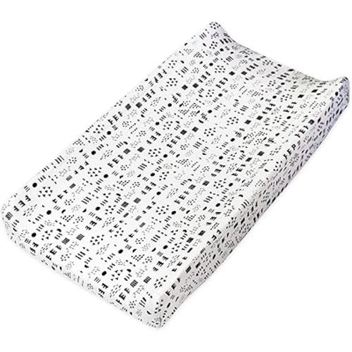 HonestBaby Organic Cotton Changing Pad Cover, Pattern Play, One Size