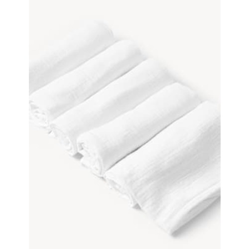 5 Pack Pure Cotton Muslin Squares