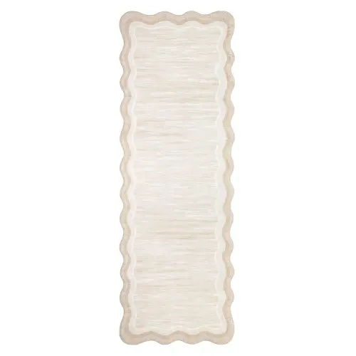Bordered Design Machine Washable Rug with Rubber Backing for Living Room Modern Non-Slip Dining Room Rug Easy-Cleaning Floor Carpet for Bedroom