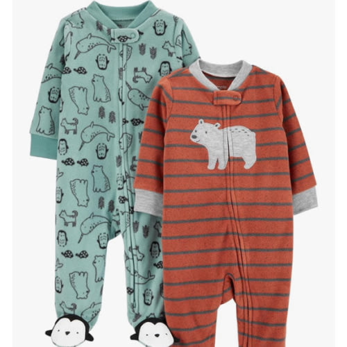 Simple Joys by Carter's Baby Boys' 2-Pack Fleece Footed Sleep and Play