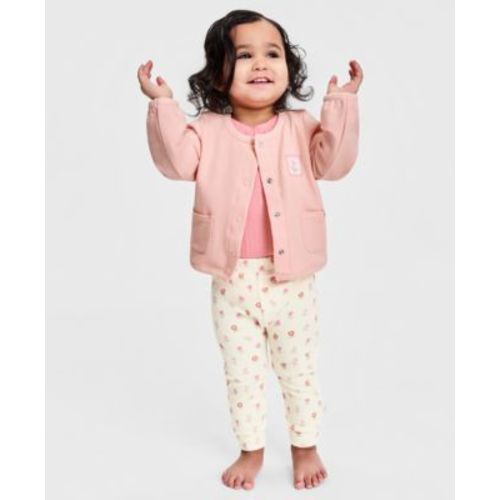 Everyday Baby Essentials Baby Girls' Cardigan, Bodysuit and Pants, 3-Piece Set, Macy's Exclusive