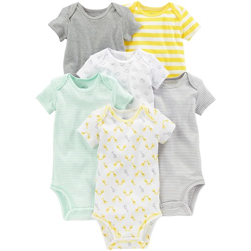 Simple Joys by Carter's unisex-baby 6-pack Short-sleeve Bodysuit