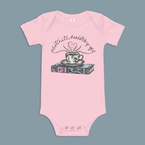 Obstinate Headstrong Girl | Pride & Prejudice / Jane Austen | Short-Sleeve Baby Bodysuit - Colored Ink