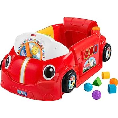 Fisher-Price Laugh & Learn Baby Activity Center Crawl Around Car with Music Lights and Smart Stages for Infants and Toddlers, Red (Amazon Exclusive)