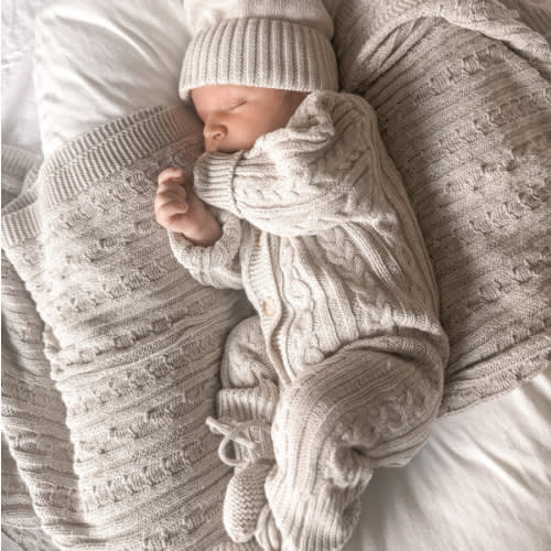 Luna + Luca Classic Cable Knit Jumpsuit - Natural