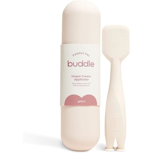 Paddle Pal Diaper Rash Cream Applicator - Made with BPA-Free Silicone - Diaper Cream Spatula For Smooth & Easy Application of Diaper Cream For Baby - Includes Carrying Case