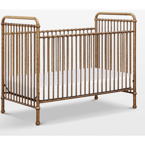 Namesake Abigail Vintage Gold Iron 3-in-1 Convertible Baby Crib