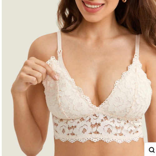 Lace Plunge Nursing Bralette