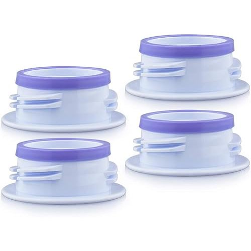 Maymom 3rd Gen Thread Changer or Bottle Converter; Allow Spectra S1 S2 Pump Wide Mouth Flange Compatible w Medela Bottle, Ameda Bottle, Lifefactory Bottle, Dr. Brown Narrow; No Leak, No Fallen Bottle