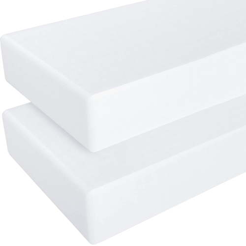 2 Pack Microfiber Fitted Crib Sheets, Cozy and Soft Solid Color Toddler Sheets, 28 x 52 Inches, White