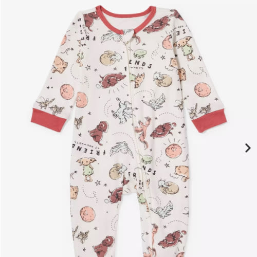 Harry Potter Magical Creatures Chibi Allover Print Infant One-Piece | BoxLunch