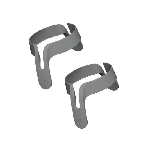 Nanobebe Flexy Bottle Handles, Easy-Grip Ergonomic Handles, Transitional Sippy Cup Handles 2-Pack, Grey