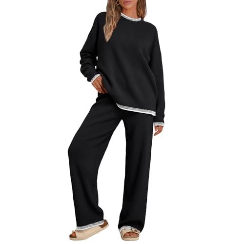 LILLUSORY 2 Piece Knit Lounge Sets Womens Matching Sweater Sets