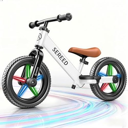 SEREED Toddler Balance Bike 2 Year Old Lighting Adjustable Bike Toy for 2-5