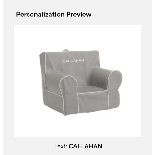 My First Gray with White Piping Anywhere Chair® | Toddler Armchair | Pottery Barn Kids