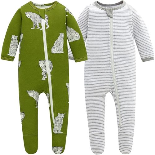 Owlivia Organic Cotton Baby Pajamas (0-3 Months)