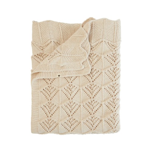 Organic Cotton Wavy Knit Baby Blanket