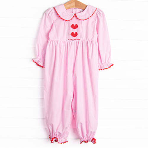 Secret Admirer Smocked Romper, Pink – Stitchy Fish
