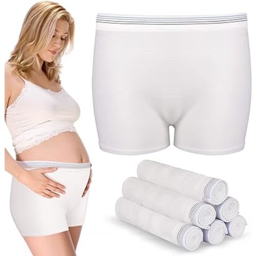 4 Pack Washable Mesh Disposable Postpartum Underwear Panties for Women Hospital Provide Surgical Recovery,Incontinence(4XL(15-44 in))