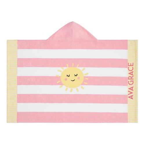 Rugby Stripe Sun Baby Beach Hooded Towel , Multi