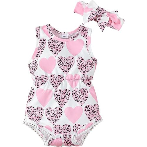 Mioglrie Baby Girl Clothes Newborn Girl Clothes Summer Infant Baby Girl Outfits Romper Headband Clothing Sets