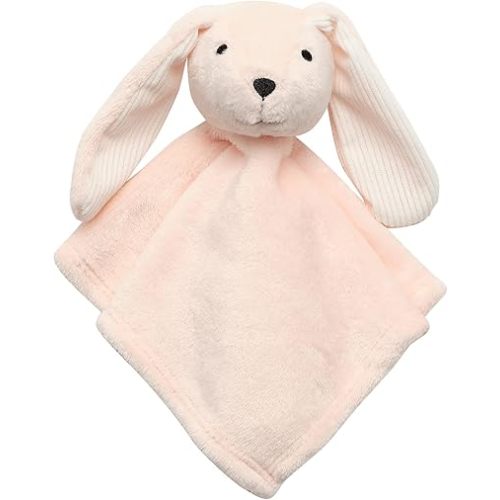 Lambs & Ivy Pink Bunny Soft Baby/Child/Toddler Plush Lovey Security Blanket