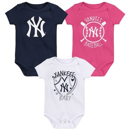New York Yankees Infant Slide Home Three-Pack Bodysuit Set