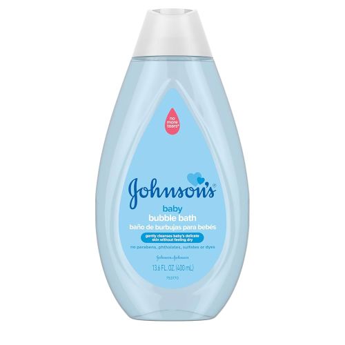 Johnson's Baby Bubble Bath for Gentle Baby Skin Care, Paraben-Free, Pediatrician-Tested, Hypoallergenic, Tear-Free, Dye-Phthalate & Sulfate-Free, 13.6 Fl Oz