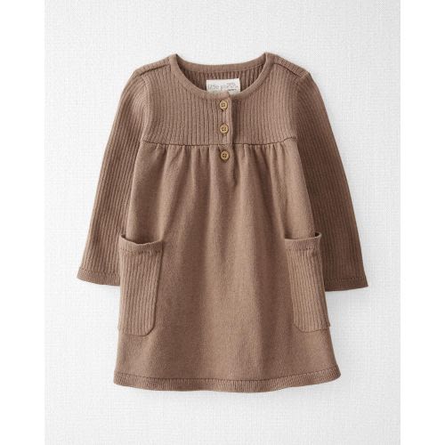 Baby Organic Cotton Ribbed Sweater Knit Dress