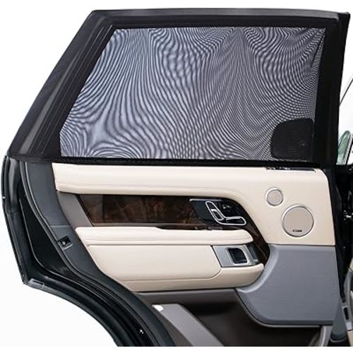 Autopect Side Window Sunshade Sock Screen-Shade (Pack of 2) – Block Sun Rays to Keep Car Interior Cool and Comfortable – Elasticized Universal Fit Mesh Sun Shade for Car, Truck, SUV, Van