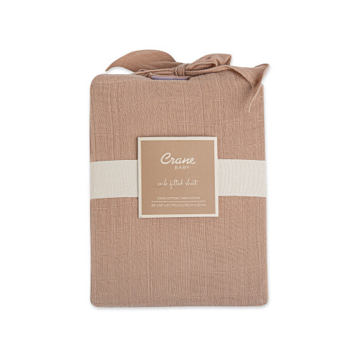 Crib Fitted Sheet - Copper | Crib Bedding Sets - Crane Baby
