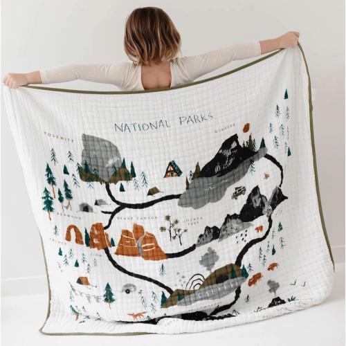 National Park Muslin Baby Name Quilt,Baby and Toddler Name Quilt, Boy Name Blanket, Baby Name Blanket, Baby Quilt, Baby Boy Quilt, Boy Quilt