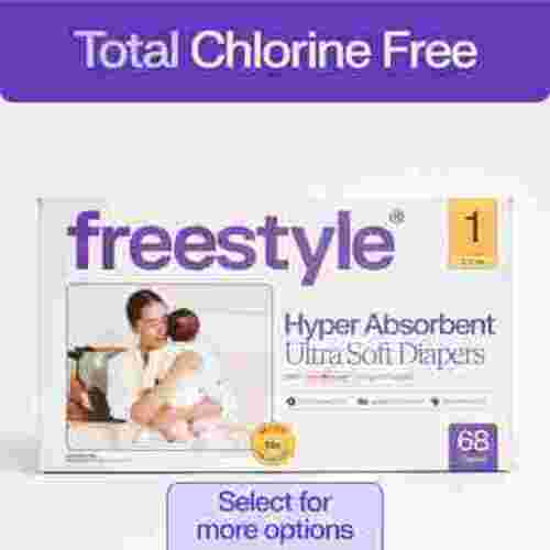 Freestyle Hyper Absorbent Ultra Soft Baby Diapers, Size 1, 68 Count