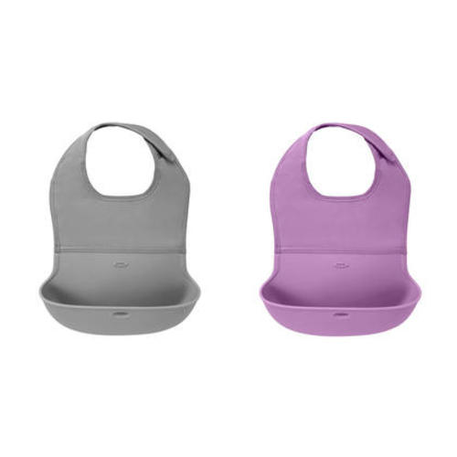 OXO Tot Roll-Up Bib 2 Pack — buybuy BABY in Lavender/Grey