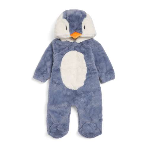 MORI Faux Fur Penguin Sleepsuit (0-24 Months)