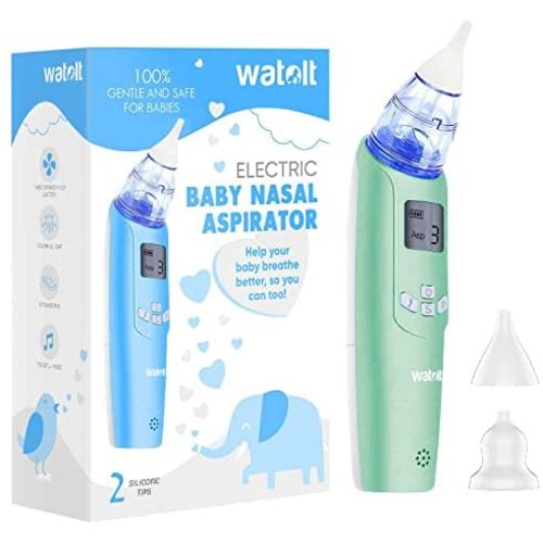 Watolt Baby Nasal Aspirator - Electric Nose Suction for Baby - Automatic Booger Sucker for Infants - Battery Powered Snot Mucus Remover for Kids Toddlers