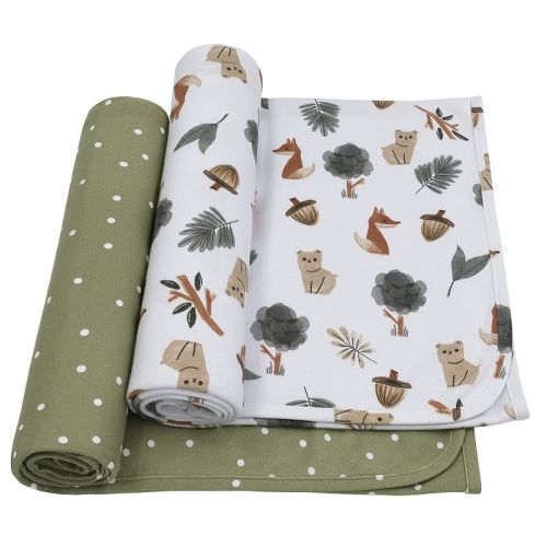 Living Textiles 2-Pack Forest Retreat Jersey Swaddles