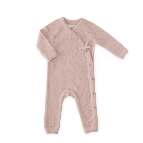 Pointelle Knit Kimono Romper