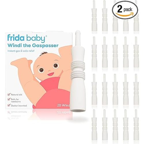 Frida Baby Windi Gas Passer | Baby Gas Relief and Colic Baby Relief, Baby Constipation Relief | 10 Count (Pack of 2) - Windi 20ct