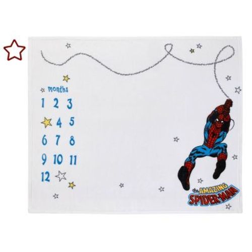 Marvel Amazing Spider-man Super Soft Milestone Baby Blanket