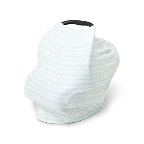 Simka Rose 6-in-1 Nursing Cover & Baby Carseat Cover, Sage Chevron