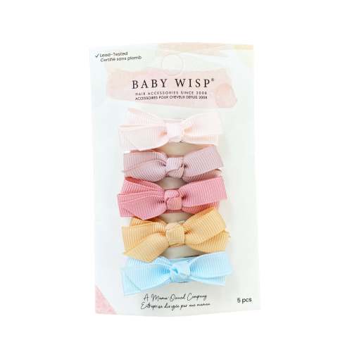 5 Small Snap Clips Chelsea Boutique Bow Collection - Elsa