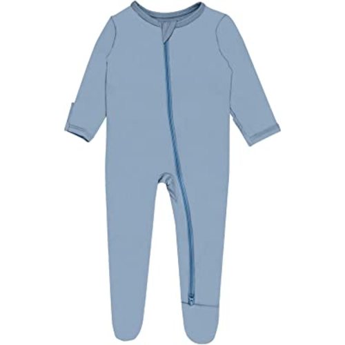 GUISBY Rayon Baby Footed Pajamas with Mitten Cuffs, Soft Long Sleeve Romper 0-18 Months