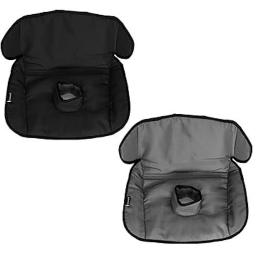 Lynmark® 2x Potty Training Car Seat Protector for Child Car Seat- Waterproof Soft Car Seat Piddle Pads for Toddlers, Baby- Travel-Friendly Washable Liner for Spills, Nappy Leak, Accident- Grey & Black