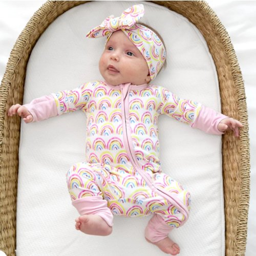 Pastel Rainbows Zippy - Little Sleepies