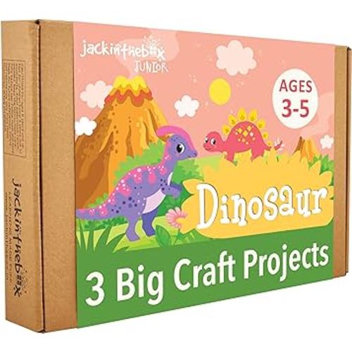 jackinthebox Dinosaur Toys for Kids 3-5 | 3-in-1 Dino Dress-Up Kit | Arts and Crafts for Boys and Girls | Dinosaur Costume | Great Gift for Kids Ages 3 4 5…