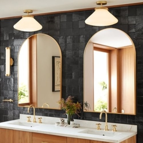 36"x 24" 2 Pack Arched Bathroom Vanity Mirror,Wall Mounted Mirror