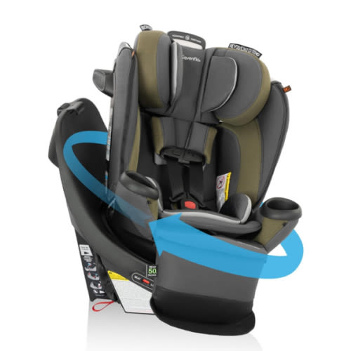 Evenflo Revolve360 Extend Convertible Car Seat with 360 Degree Rotation, Extended Rear-Facing, Forward-Facing, Booster Mode, and Secure Latch Install, Rockland Green