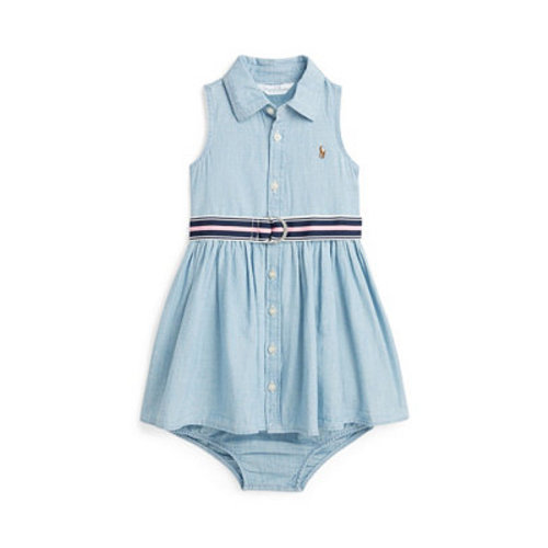 Polo Ralph Lauren Baby Girls Belted Chambray Shirtdress - Macy'sBack ButtonFilter Button